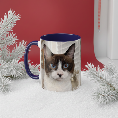 Custom Watercolor Pet Portrait Accent Coffee Mug